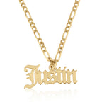 Personalized Name Necklace With Figaro Chain La Vie Bien Personalized Name Necklace With Figaro Chain