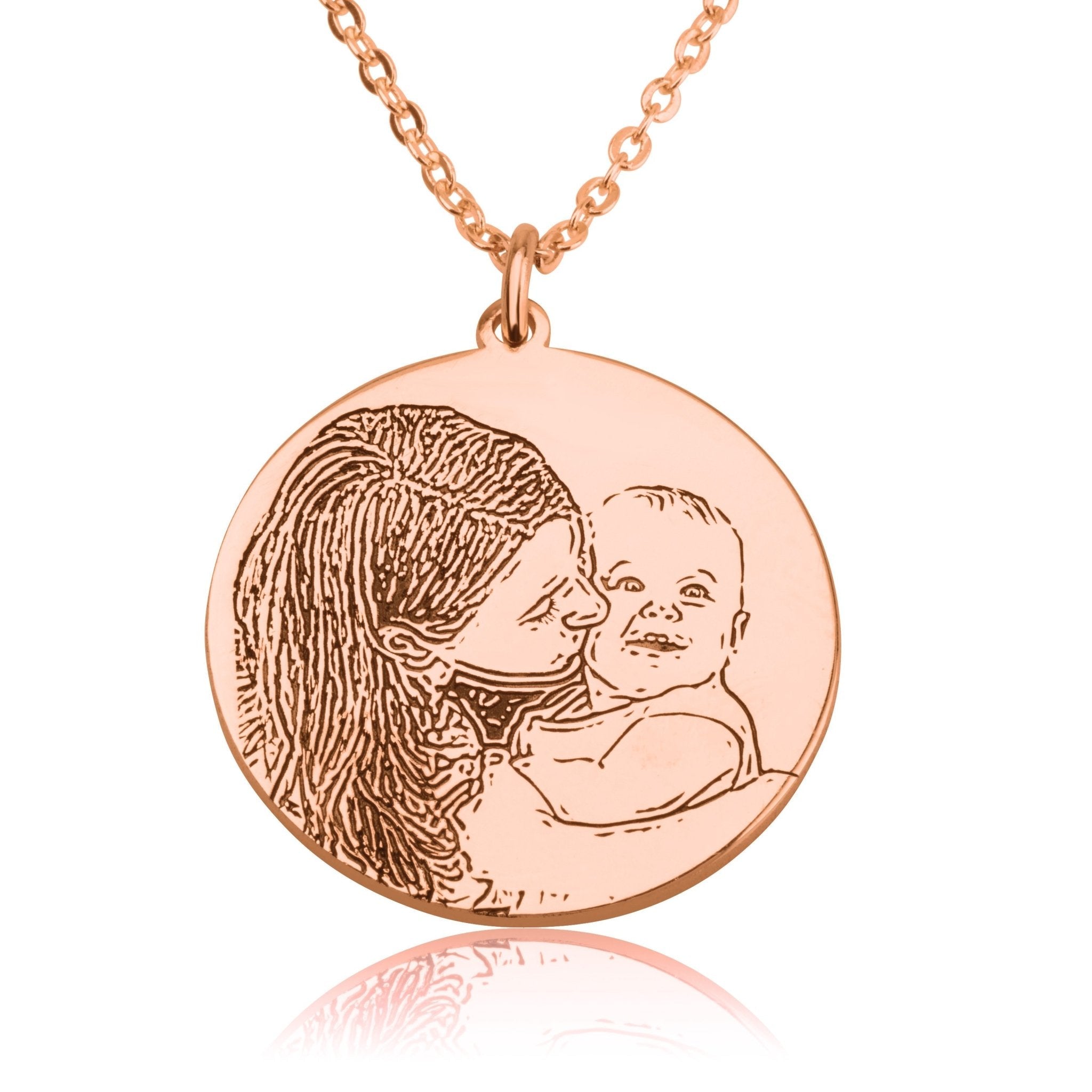 Personalized Photo Engraved Necklace La Vie Bien Personalized Photo Engraved Necklace
