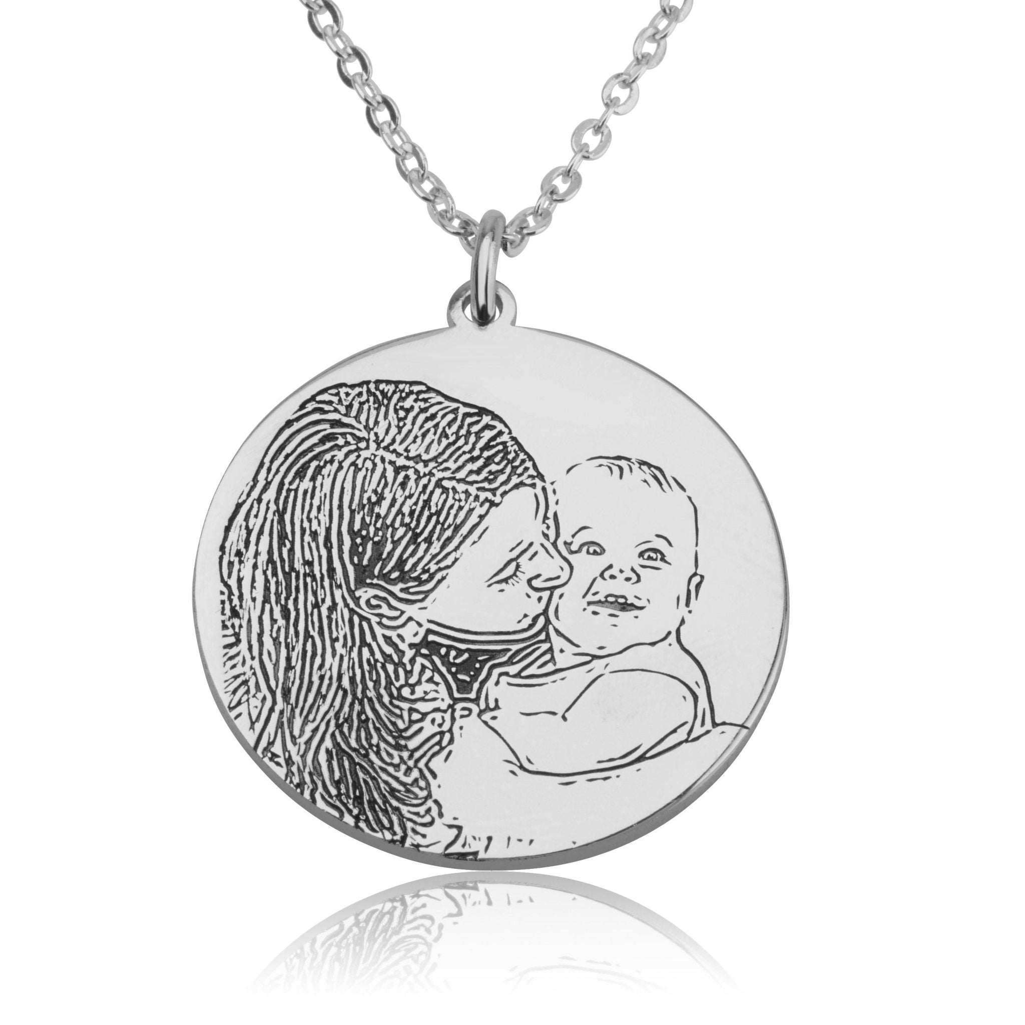 Personalized Photo Engraved Necklace La Vie Bien Personalized Photo Engraved Necklace