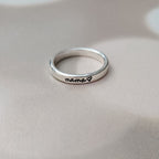 Personalized Sterling Silver Mama Ring - Custom Name Stacking Ring Finger Rings La Vie Bien Personalized Sterling Silver Mama Ring - Custom Name Stacking Ring