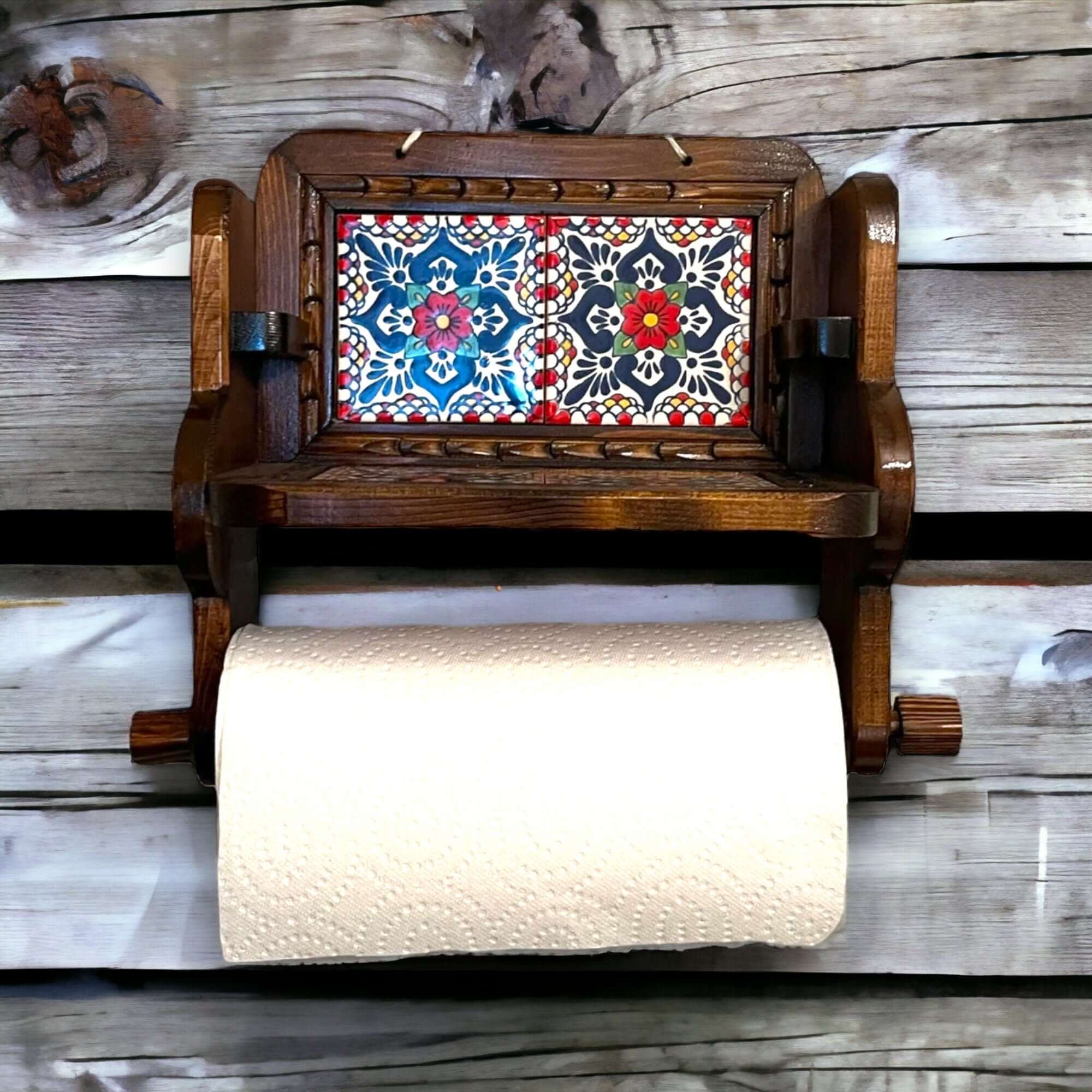 Personalized Talavera Wall Decor | Custom Paper Towel Holder Talavera Wall Art La Vie Bien Personalized Talavera Wall Decor | Custom Paper Towel Holder