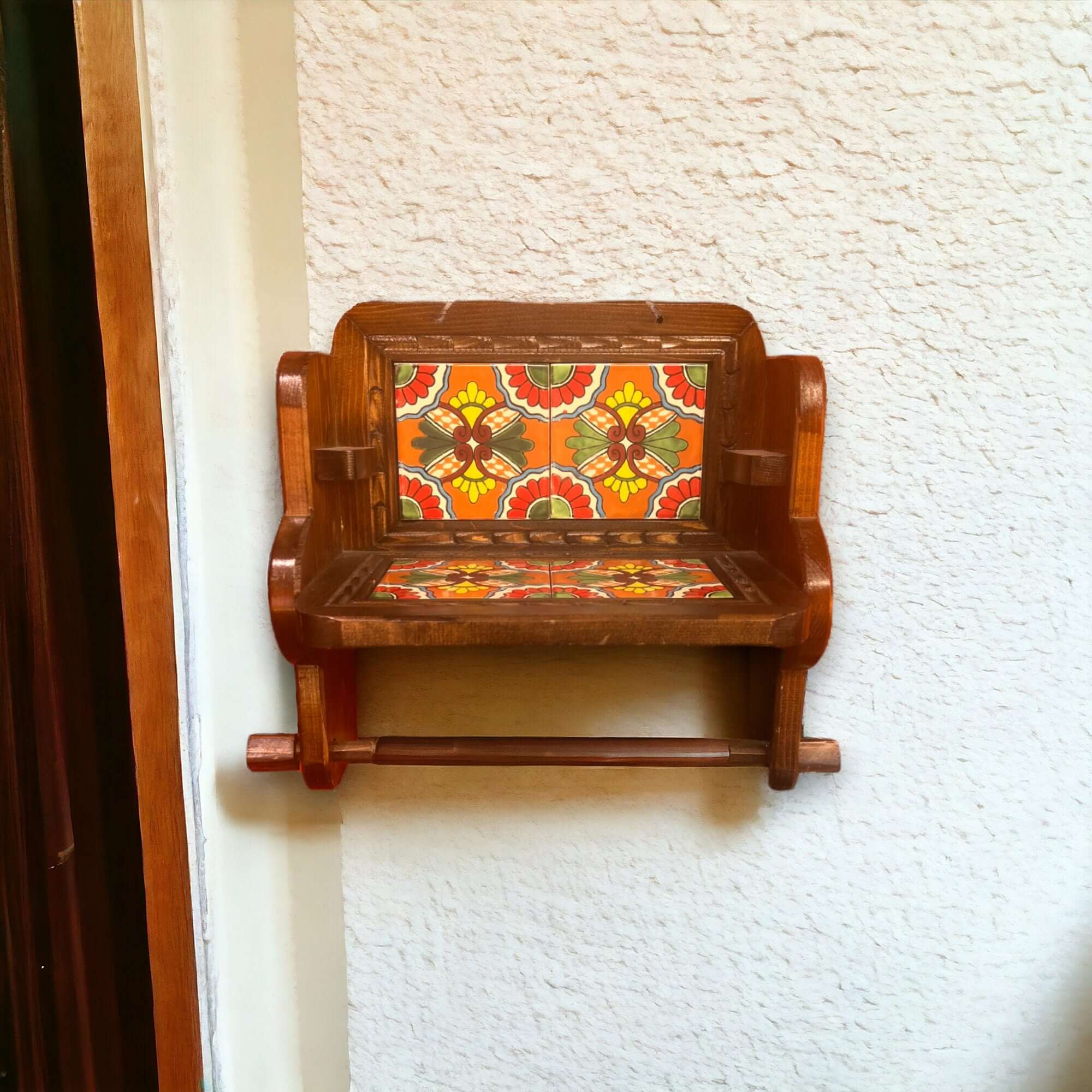 Personalized Talavera Wall Decor | Custom Paper Towel Holder Talavera Wall Art La Vie Bien Personalized Talavera Wall Decor | Custom Paper Towel Holder
