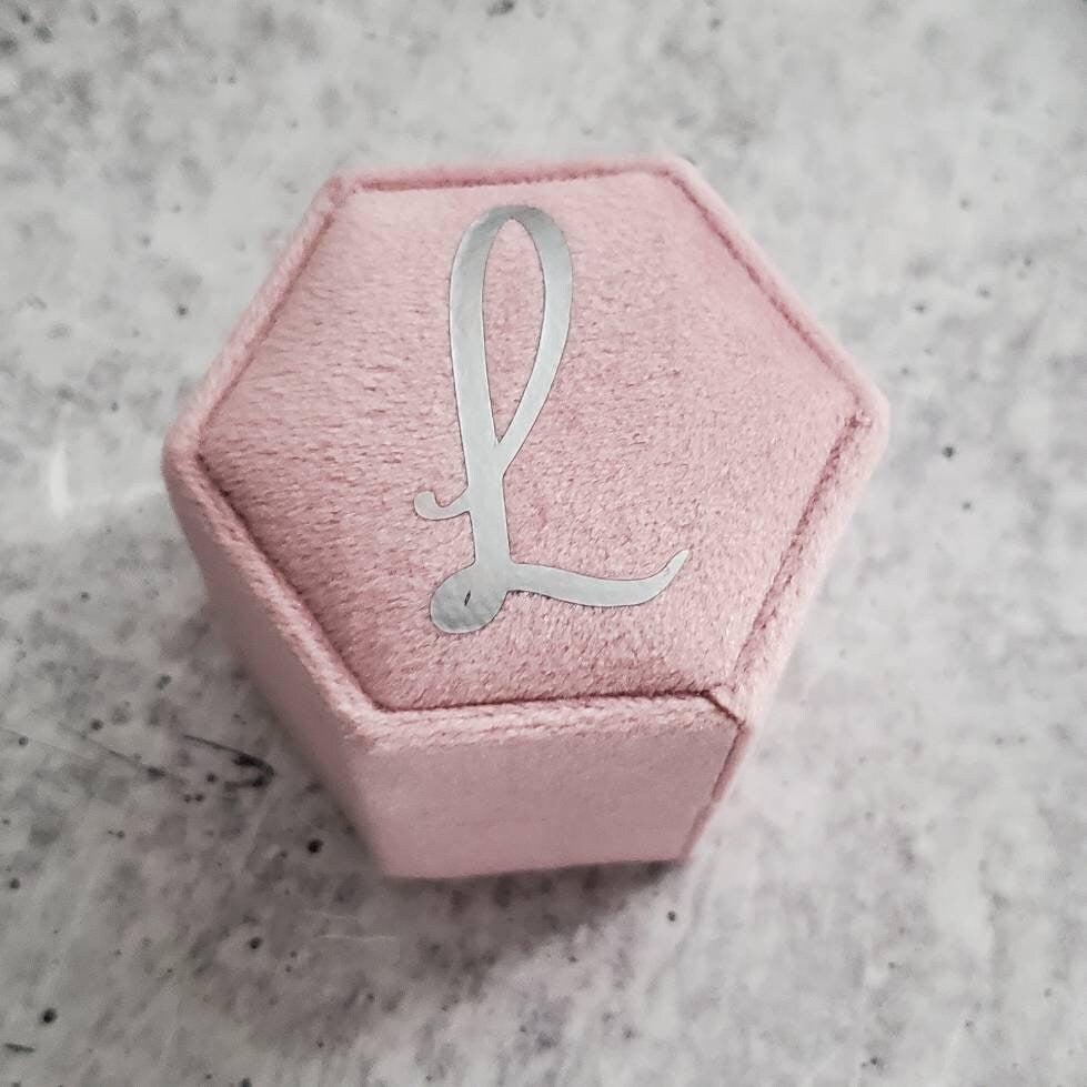 Personalized Velvet Ring Box Jewelry Holders La Vie Bien Personalized Velvet Ring Box