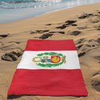 PERU Flag Beach Towel | Quality & Long Lasting - 2 Sizes | Peruvian Pride | Gift for Peruvians Home Decor La Vie Bien PERU Flag Beach Towel | Quality & Long Lasting - 2 Sizes | Peruvian Pride | Gift for Peruvians