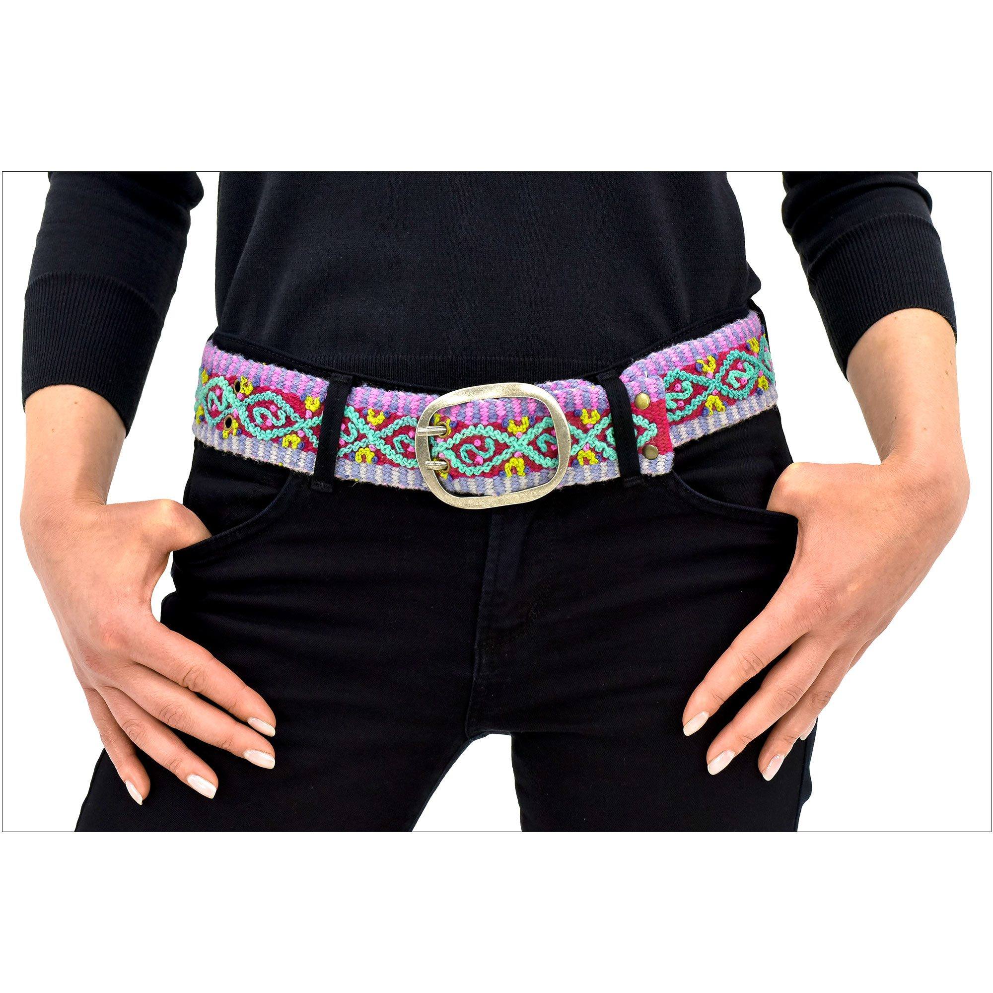 Peruvian Edge Embroidered Belt Umbrellas & Sunglasses & Accessories La Vie Bien Peruvian Edge Embroidered Belt