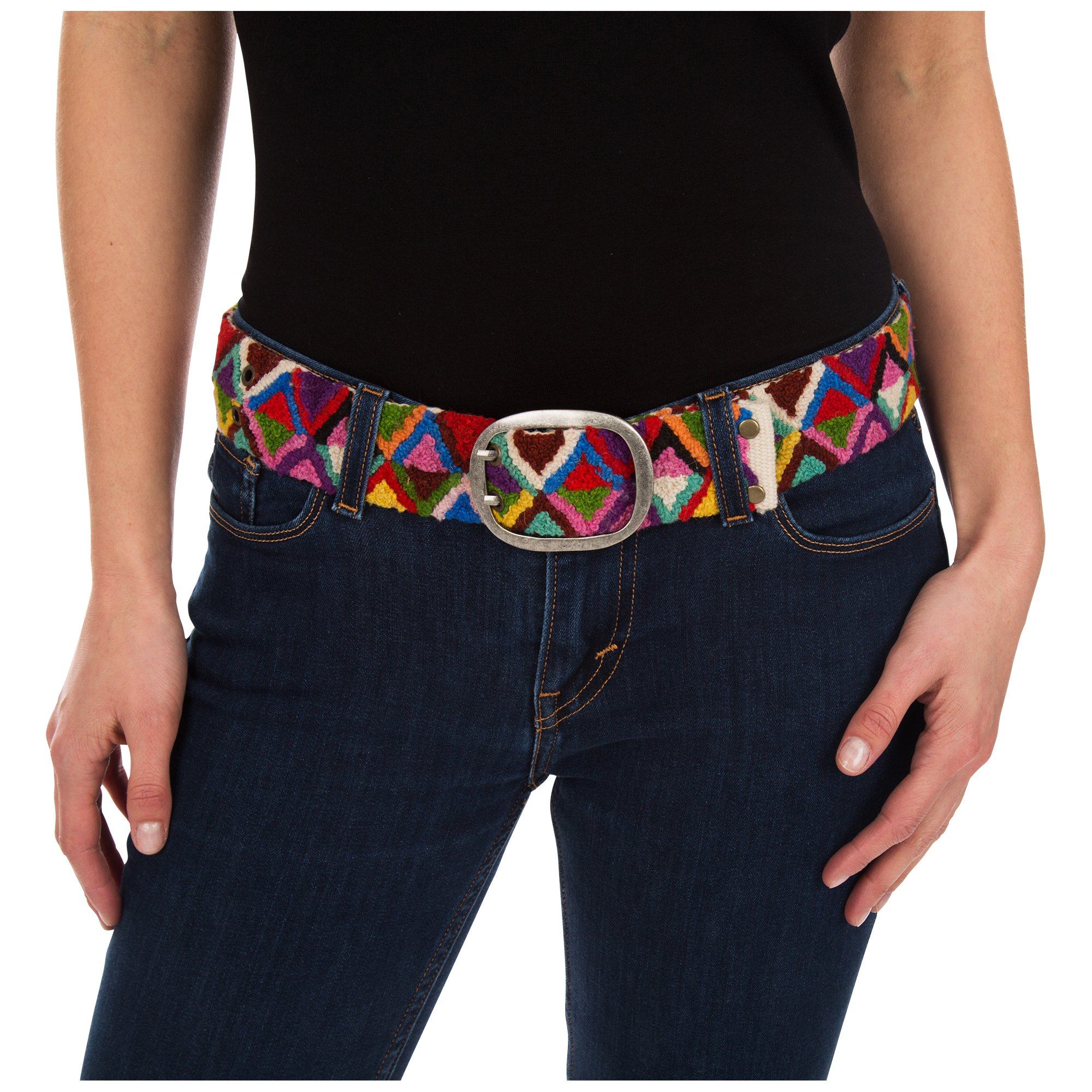 Peruvian Embroidered Triangle Belt Umbrellas & Sunglasses & Accessories La Vie Bien Peruvian Embroidered Triangle Belt