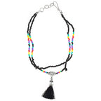 Peruvian Hand Beaded Tassel Anklet Anklets - Fashion La Vie Bien Peruvian Hand Beaded Tassel Anklet