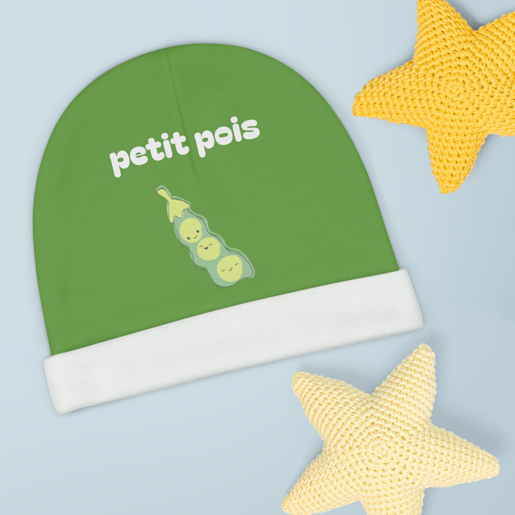 Petit pois (little pea) French Baby Beanie, chapeau pour bébé