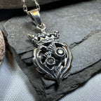 Petite Amethyst Scottish Luckenbooth Necklace Pendant La Vie Bien Petite Amethyst Scottish Luckenbooth Necklace