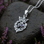 Petite Amethyst Scottish Luckenbooth Necklace Pendant La Vie Bien Petite Amethyst Scottish Luckenbooth Necklace
