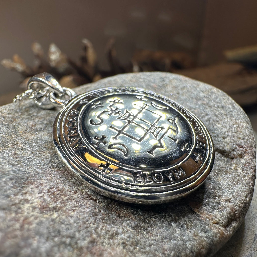 Petite Archangel Gabriel Sigil Pendant in Sterling Silver Pendant La Vie Bien Petite Archangel Gabriel Sigil Pendant in Sterling Silver