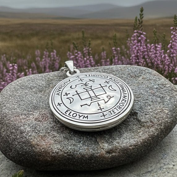 Petite Archangel Gabriel Sigil Pendant in Sterling Silver Pendant La Vie Bien Petite Archangel Gabriel Sigil Pendant in Sterling Silver