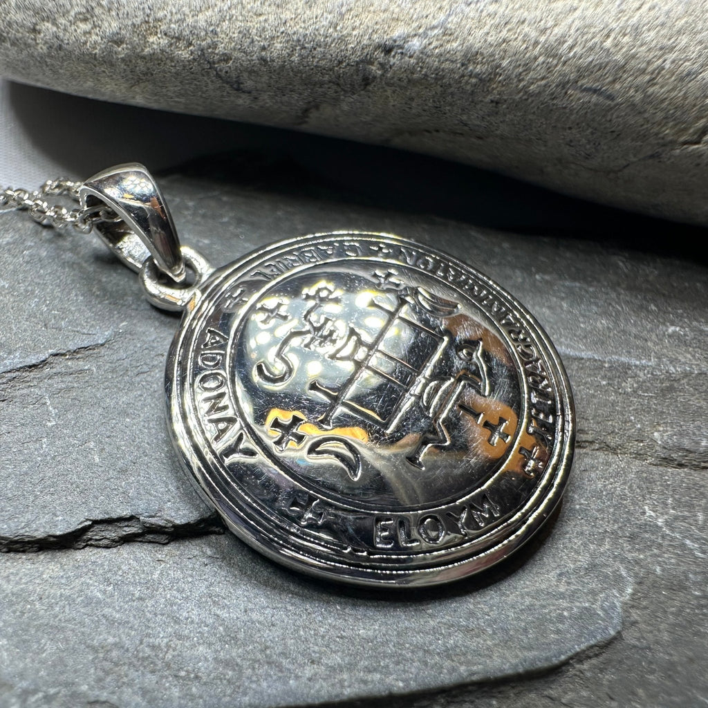 Petite Archangel Gabriel Sigil Pendant in Sterling Silver Pendant La Vie Bien Petite Archangel Gabriel Sigil Pendant in Sterling Silver