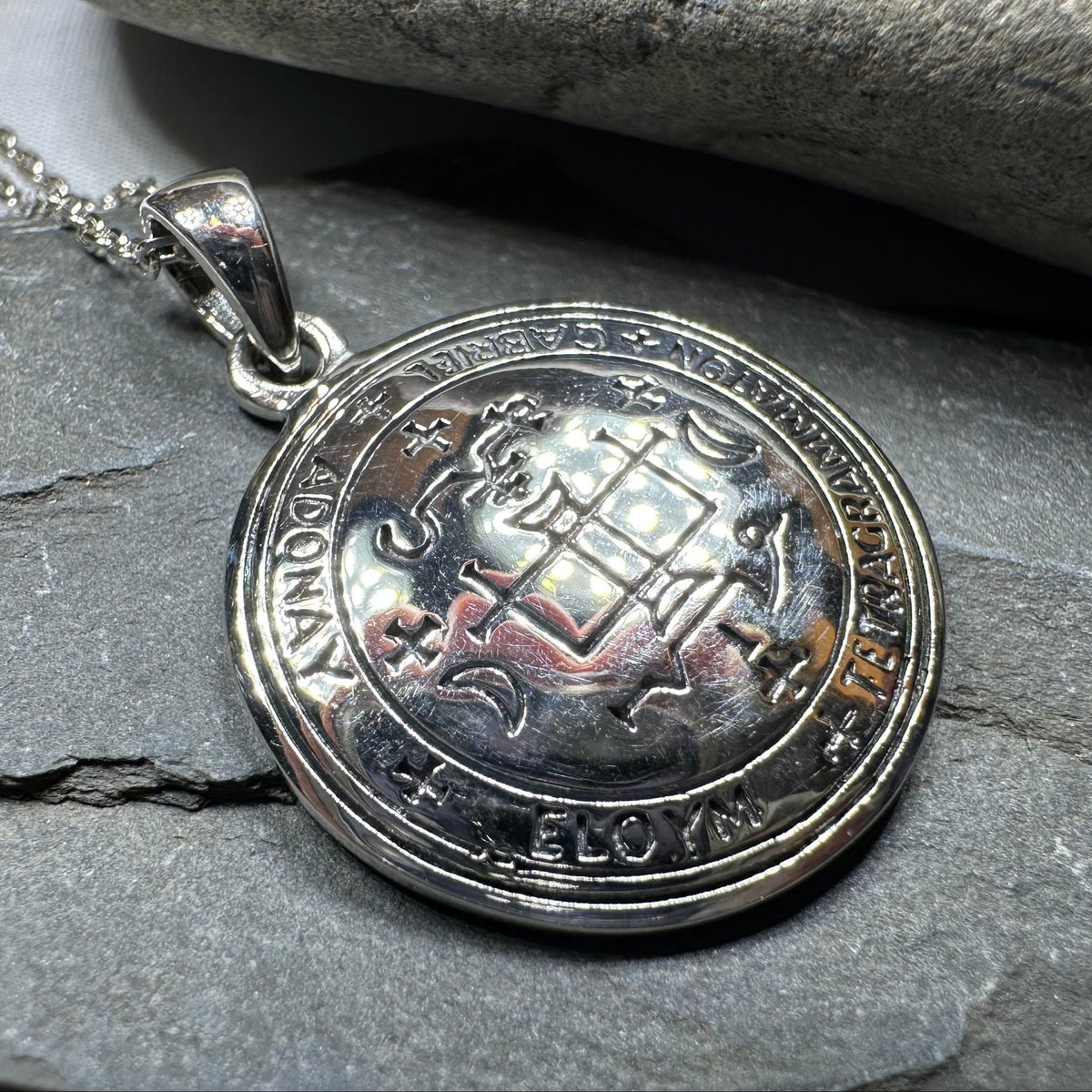 Petite Archangel Gabriel Sigil Pendant in Sterling Silver Pendant La Vie Bien Petite Archangel Gabriel Sigil Pendant in Sterling Silver