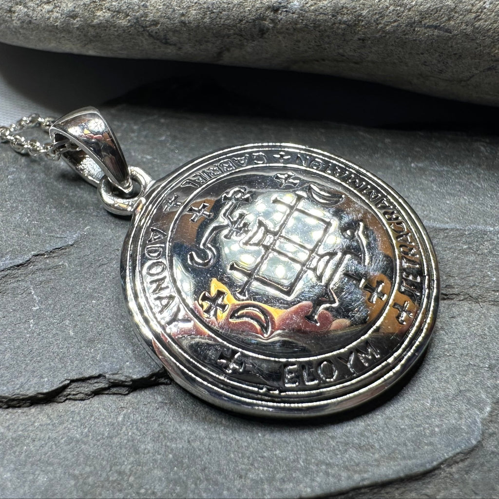 Petite Archangel Gabriel Sigil Pendant in Sterling Silver Pendant La Vie Bien Petite Archangel Gabriel Sigil Pendant in Sterling Silver