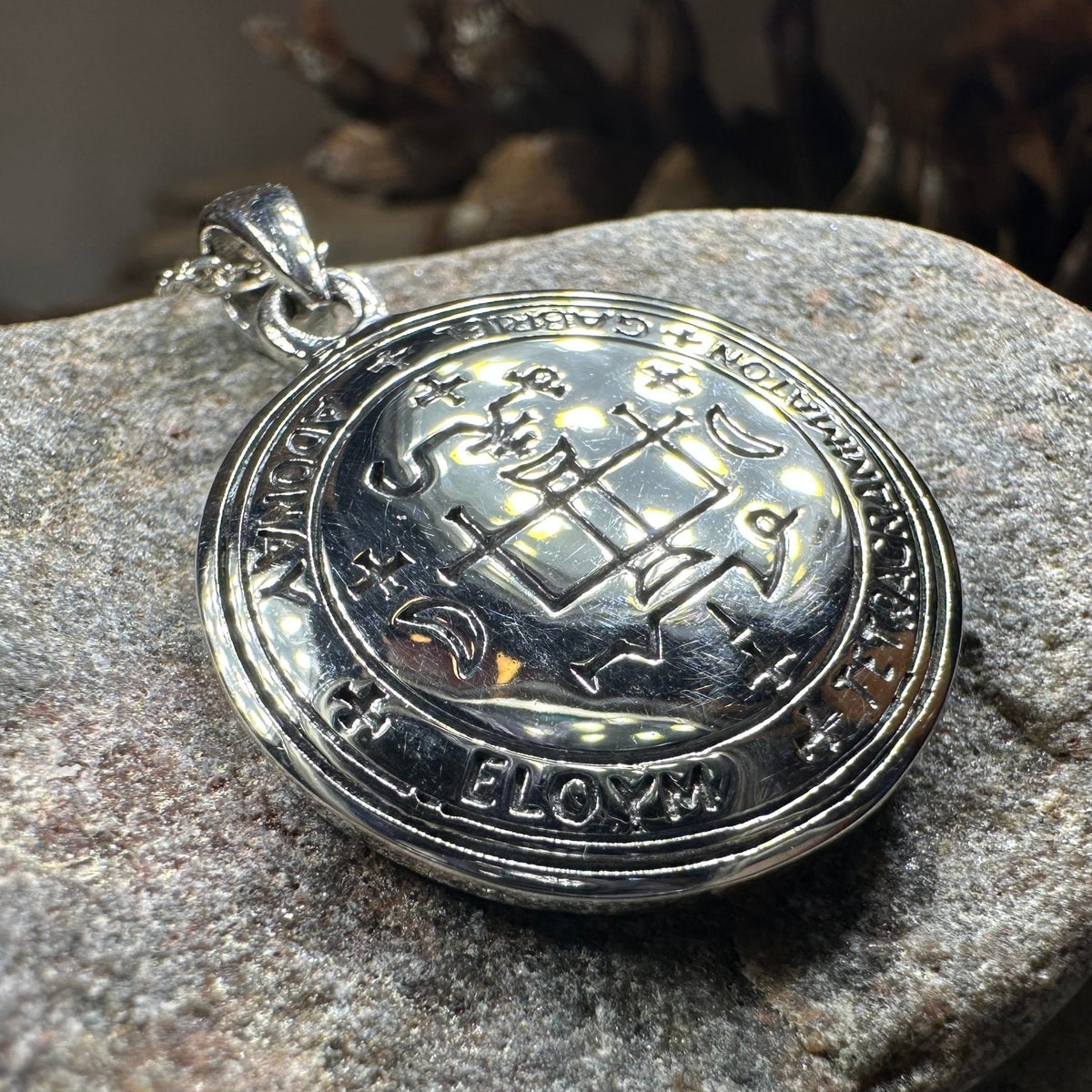 Petite Archangel Gabriel Sigil Pendant in Sterling Silver Pendant La Vie Bien Petite Archangel Gabriel Sigil Pendant in Sterling Silver