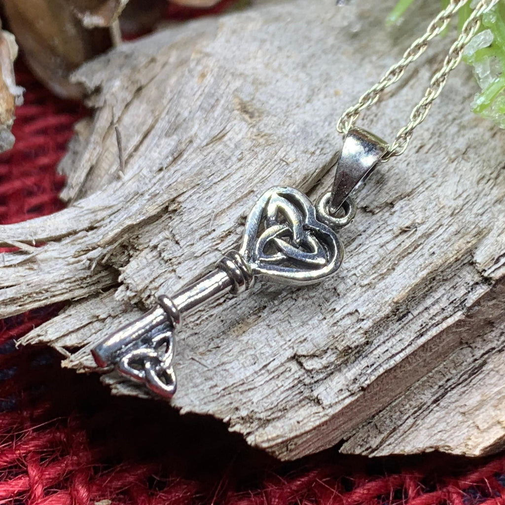 Petite Celtic Key Necklace Pendant La Vie Bien Petite Celtic Key Necklace