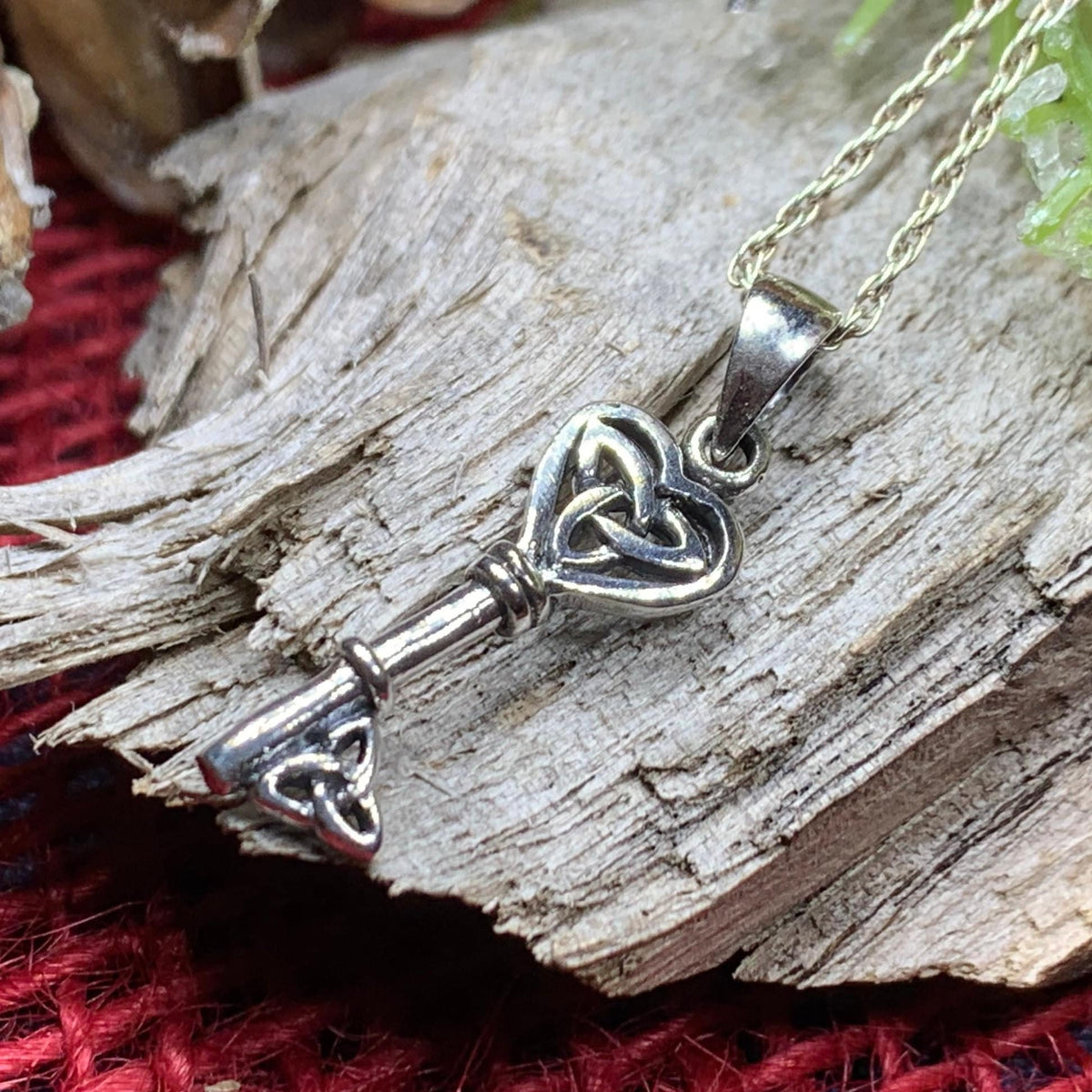 Petite Celtic Key Necklace Pendant La Vie Bien Petite Celtic Key Necklace