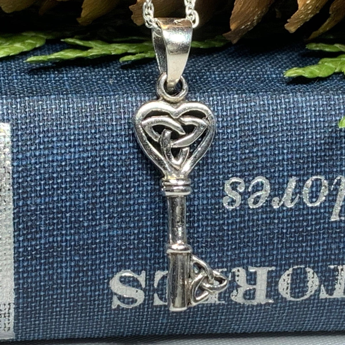 Petite Celtic Key Necklace Pendant La Vie Bien Petite Celtic Key Necklace