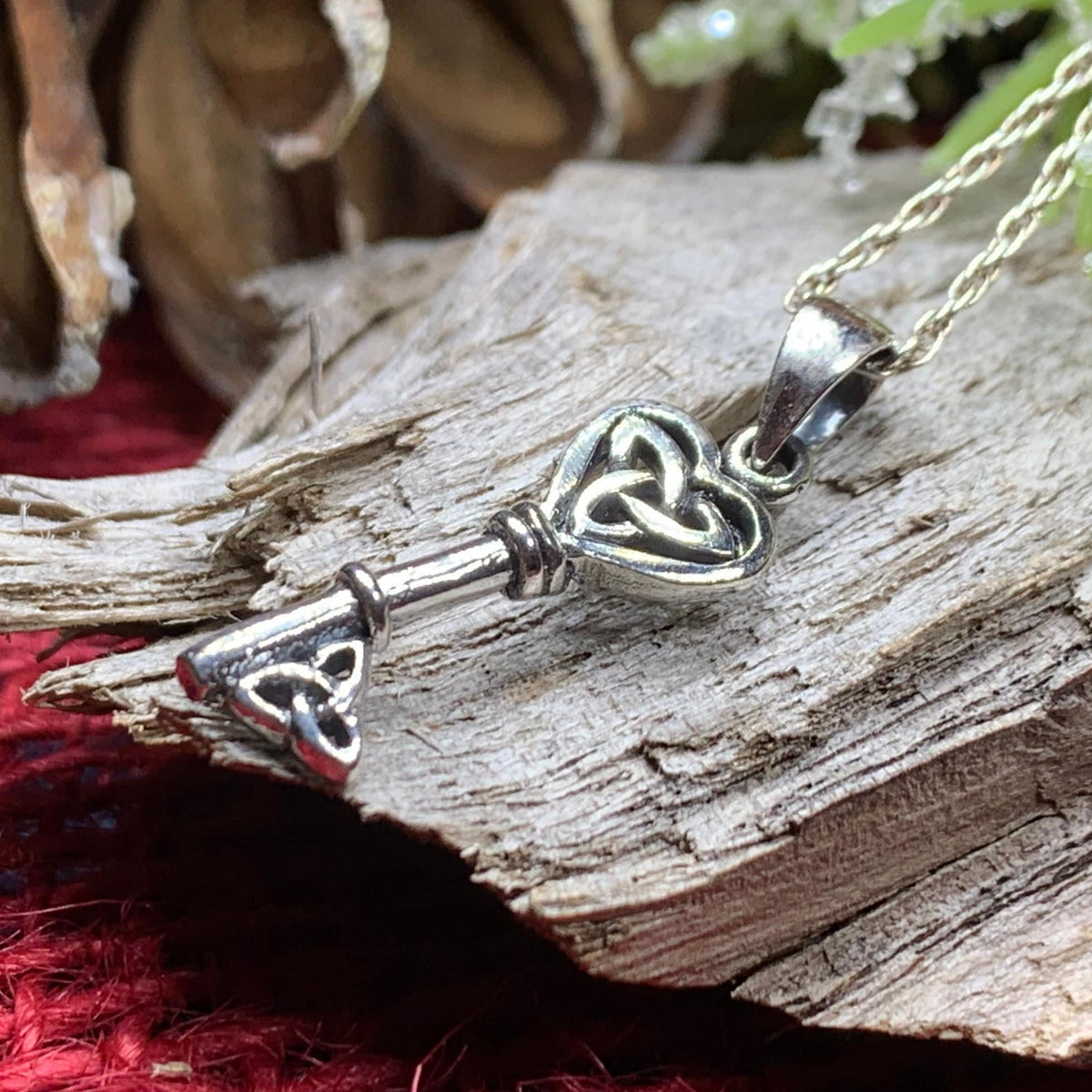 Petite Celtic Key Necklace Pendant La Vie Bien Petite Celtic Key Necklace