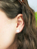 Petite Floral Stud Earrings by Ash & Rose
