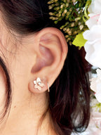Petite Floral Stud Earrings by Ash & Rose
