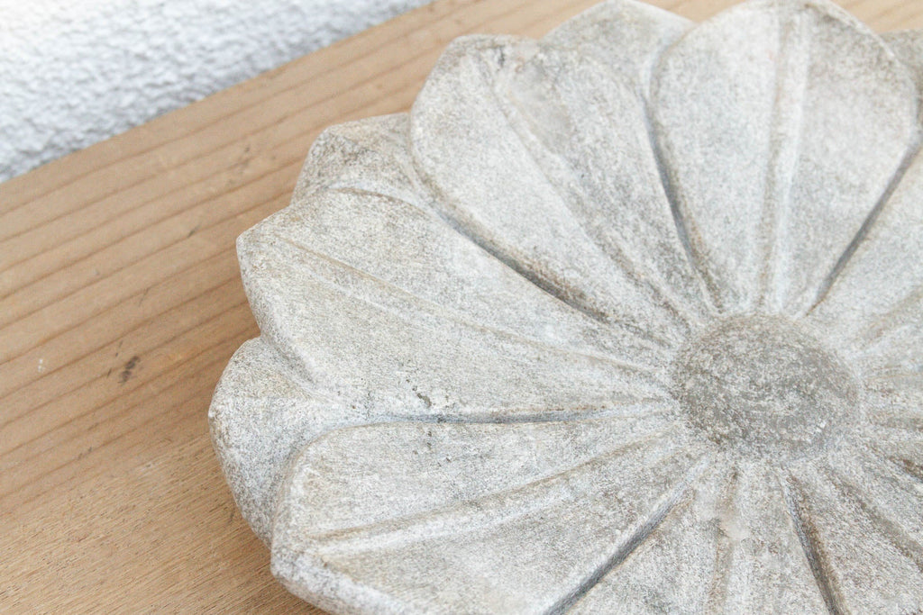 Petite Grey Stone Lotus Flower (Trade) Bowl La Vie Bien Petite Grey Stone Lotus Flower (Trade)