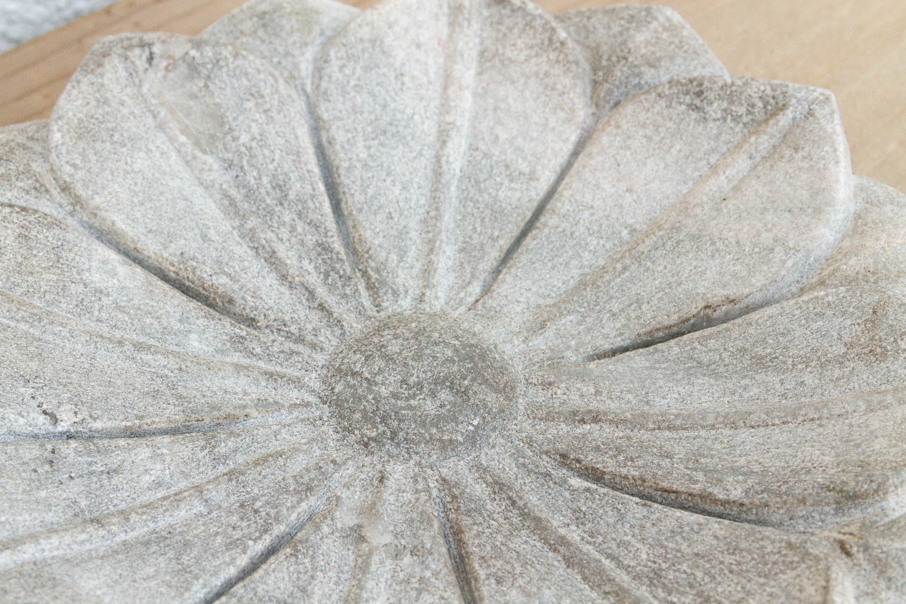 Petite Grey Stone Lotus Flower (Trade) Bowl La Vie Bien Petite Grey Stone Lotus Flower (Trade)