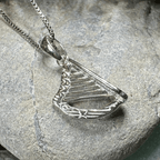Petite Irish Harp Necklace Pendant La Vie Bien Petite Irish Harp Necklace