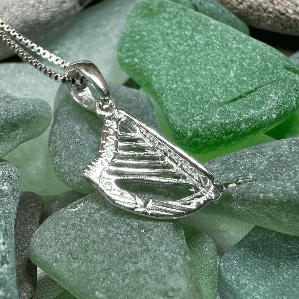 Petite Irish Harp Necklace Pendant La Vie Bien Petite Irish Harp Necklace
