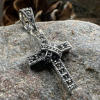 Petite Marcasite Cross Necklace Pendant La Vie Bien Petite Marcasite Cross Necklace