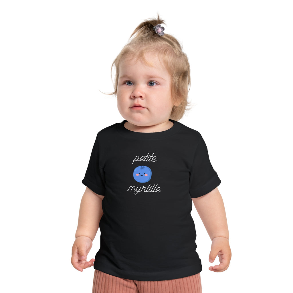 Petite Myrtille French Baby T-Shirt Cute Blueberry Graphic — Infant Short Sleeve Tee Kids clothes La Vie Bien Petite Myrtille French Baby T-Shirt Cute Blueberry Graphic — Infant Short Sleeve Tee