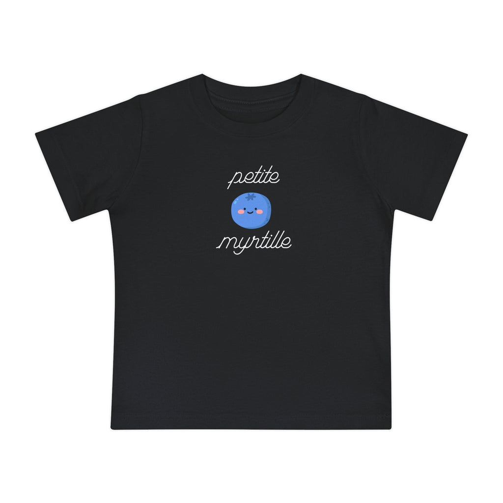 Petite Myrtille French Baby T-Shirt Cute Blueberry Graphic — Infant Short Sleeve Tee Kids clothes La Vie Bien Petite Myrtille French Baby T-Shirt Cute Blueberry Graphic — Infant Short Sleeve Tee