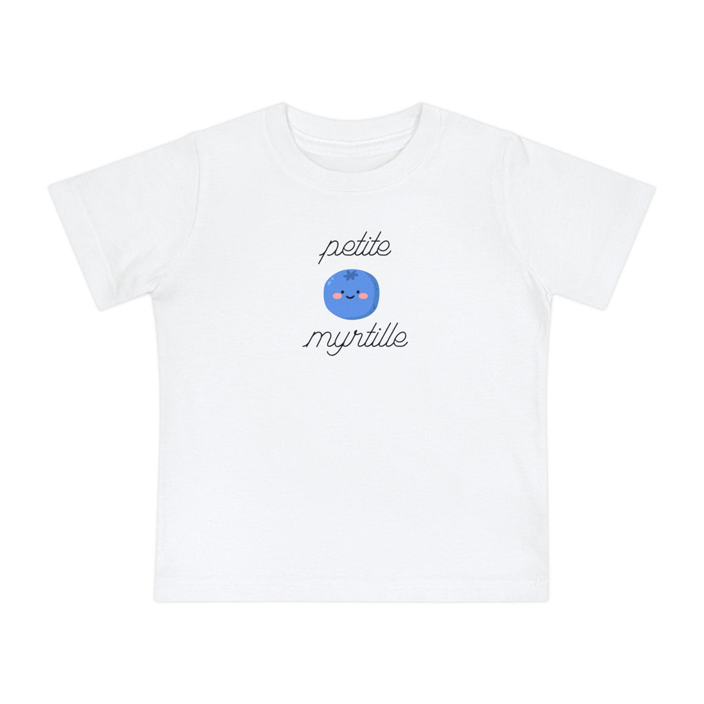 Petite Myrtille French Baby T-Shirt Cute Blueberry Graphic — Infant Short Sleeve Tee Kids clothes La Vie Bien Petite Myrtille French Baby T-Shirt Cute Blueberry Graphic — Infant Short Sleeve Tee