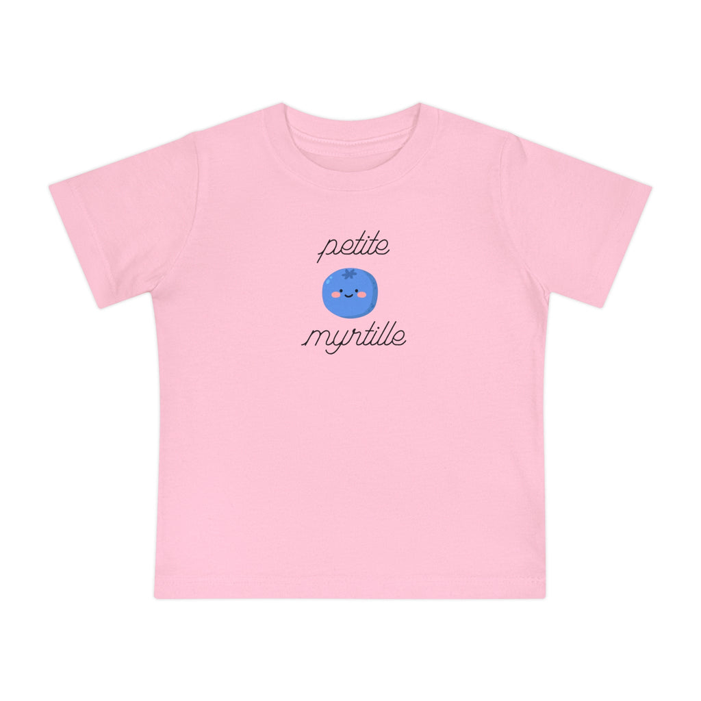 Petite Myrtille French Baby T-Shirt Cute Blueberry Graphic — Infant Short Sleeve Tee Kids clothes La Vie Bien Petite Myrtille French Baby T-Shirt Cute Blueberry Graphic — Infant Short Sleeve Tee