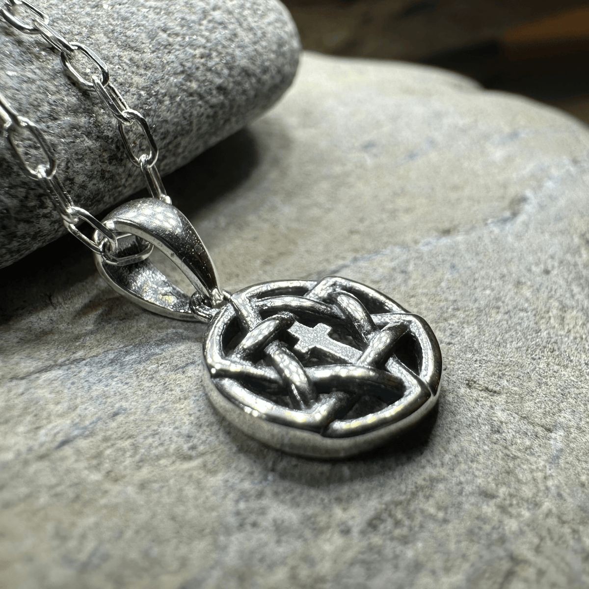 Petite Star of David Cross Necklace in Sterling Silver Pendant La Vie Bien Petite Star of David Cross Necklace in Sterling Silver