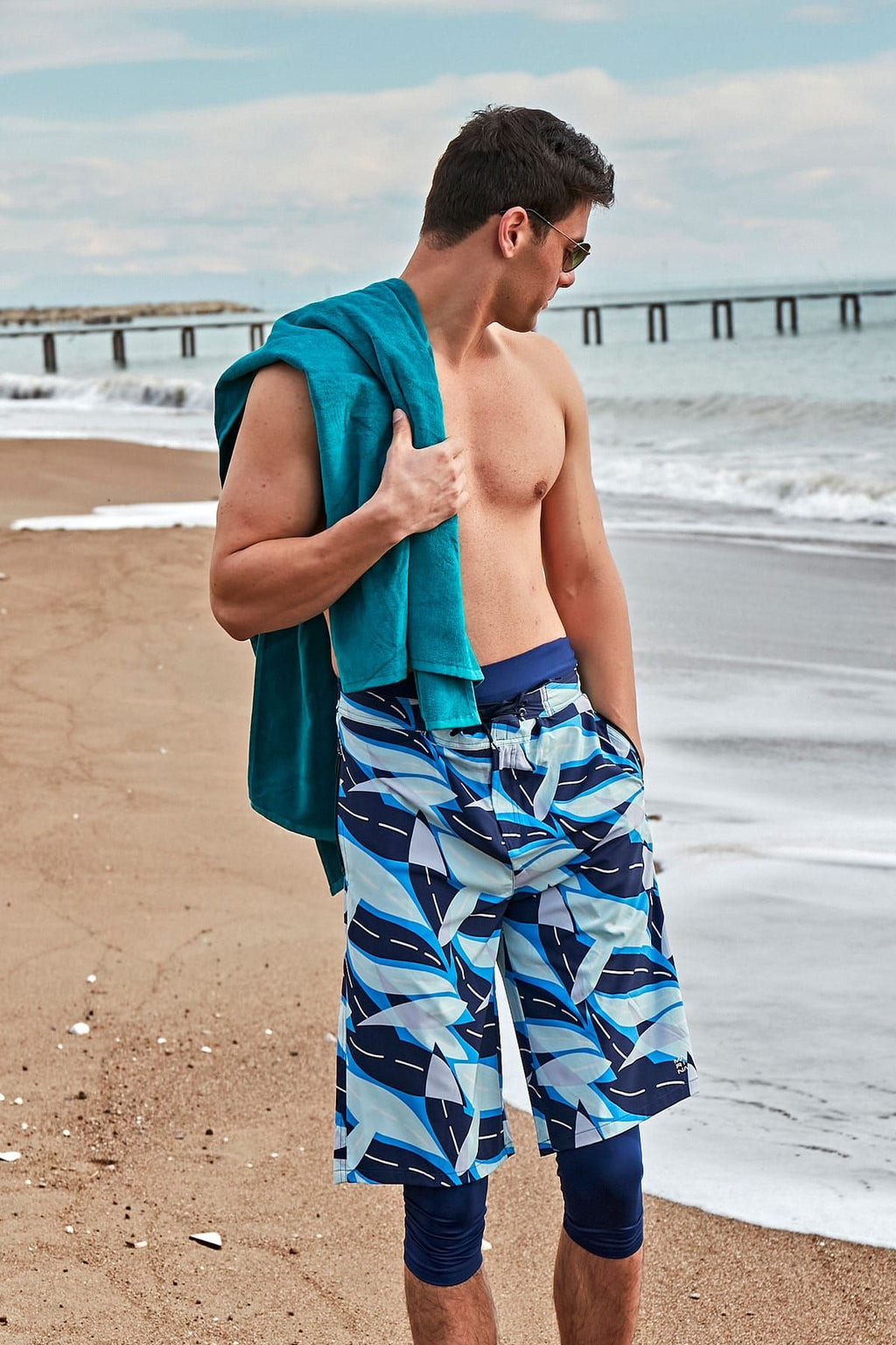 Petrol Green Beach Towel PH23-13402 Plaj Havlu La Vie Bien Petrol Green Beach Towel PH23-13402