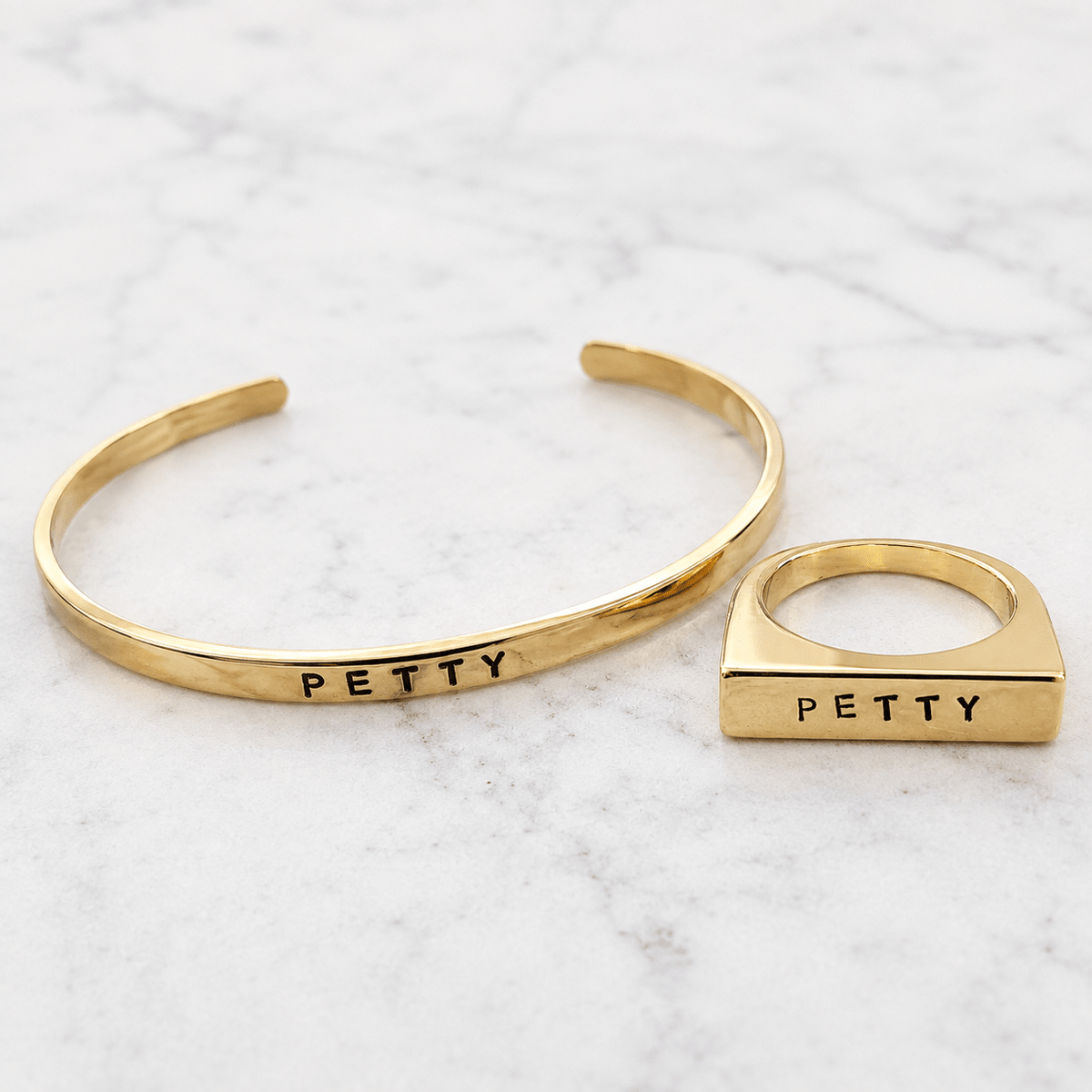 PETTY Gold or Silver Flat Top Ring Rings La Vie Bien PETTY Gold or Silver Flat Top Ring