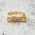 PETTY Gold or Silver Flat Top Ring Rings La Vie Bien PETTY Gold or Silver Flat Top Ring