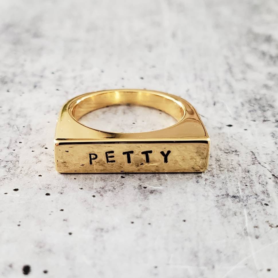 PETTY Gold or Silver Flat Top Ring Rings La Vie Bien PETTY Gold or Silver Flat Top Ring