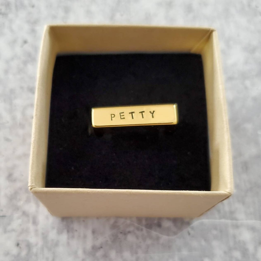 PETTY Gold or Silver Flat Top Ring Rings La Vie Bien PETTY Gold or Silver Flat Top Ring