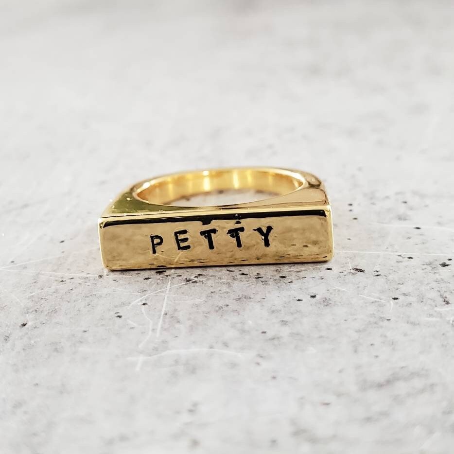 PETTY Gold or Silver Flat Top Ring Rings La Vie Bien PETTY Gold or Silver Flat Top Ring