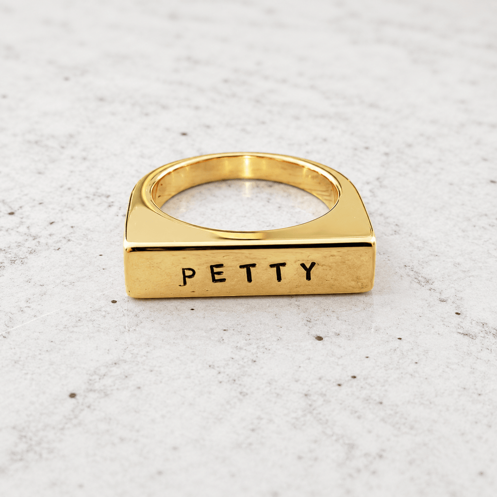 PETTY Gold or Silver Flat Top Ring Rings La Vie Bien PETTY Gold or Silver Flat Top Ring
