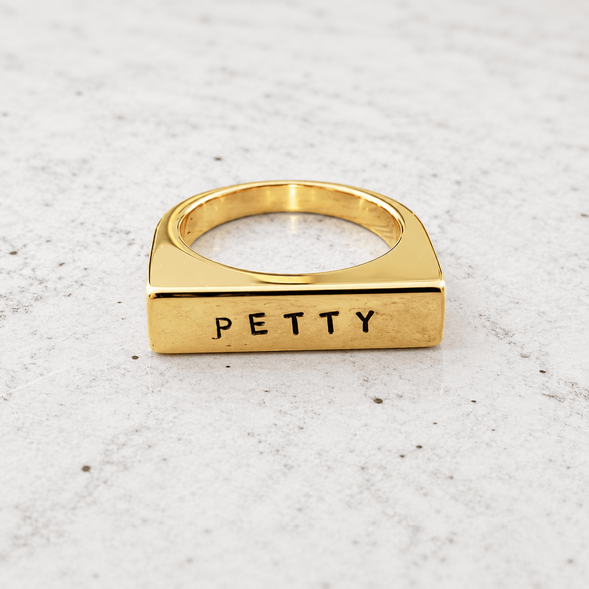 PETTY Gold or Silver Flat Top Ring Rings La Vie Bien PETTY Gold or Silver Flat Top Ring