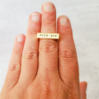 PETTY Gold or Silver Flat Top Ring Rings La Vie Bien PETTY Gold or Silver Flat Top Ring