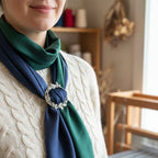 Pewter Oak Leaf & Acorn Scarf Ring - Handmade in England Scarf Ring La Vie Bien Pewter Oak Leaf & Acorn Scarf Ring - Handmade in England