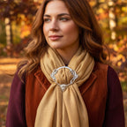 Pewter Scotland Highland Cow Scarf Ring - Handmade in England Scarf Ring La Vie Bien Pewter Scotland Highland Cow Scarf Ring - Handmade in England