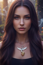 Phoenix Gemstone Necklace in Sterling Silver