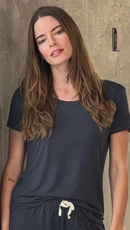 Women’s Bamboo Lounge Set - Lounge T-Shirt + Lounge Shorts by Spun Bamboo