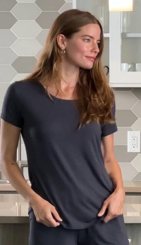 Women’s Bamboo Lounge Set - Lounge T-Shirt + Lounge Shorts by Spun Bamboo